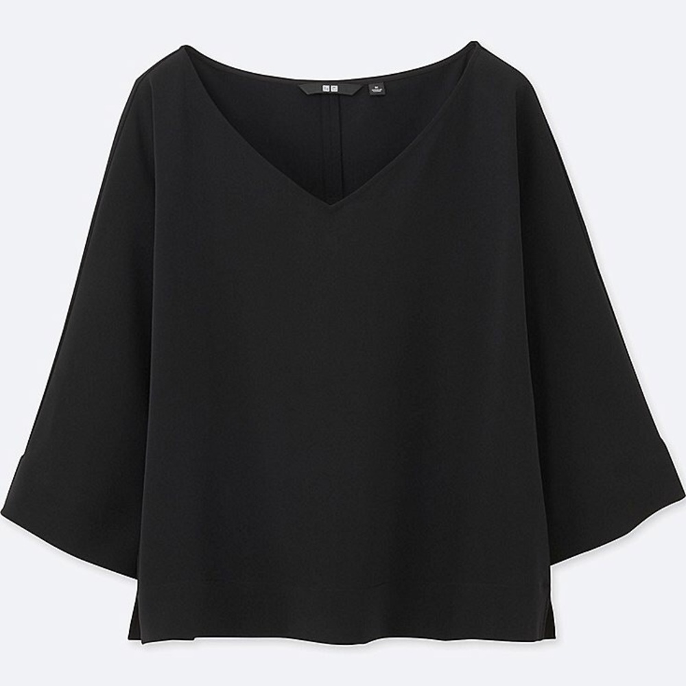 Uniqlo drape 3/4 sleeve blouse